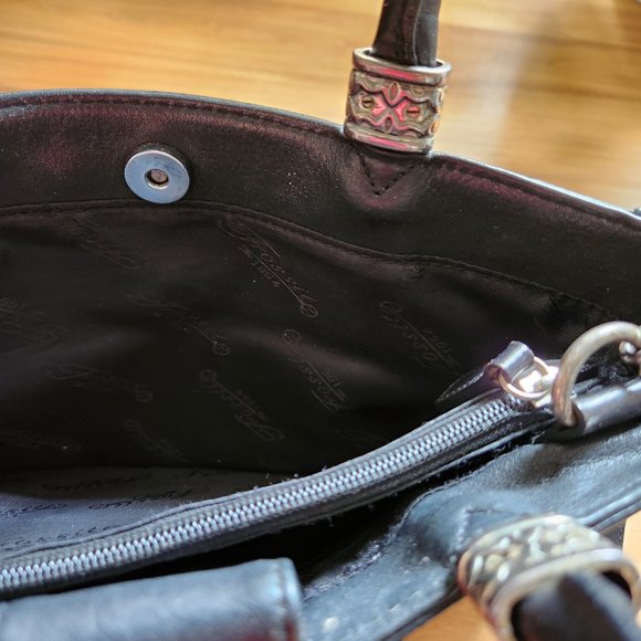 Vintage Fossil Black Leather Handbag - Picture 8 of 15